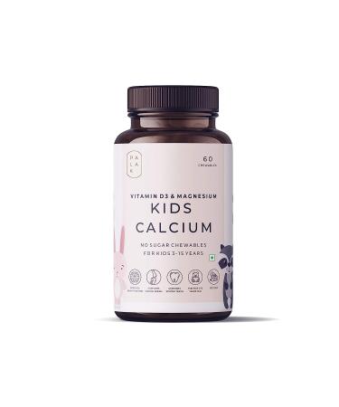 Nutranix BHM Kids Calcium with Vitamin D3 K2 and Magnesium - No Sugar - 60 Chewables - Calcium Supplement for Kids - Multivitamin for Kids
