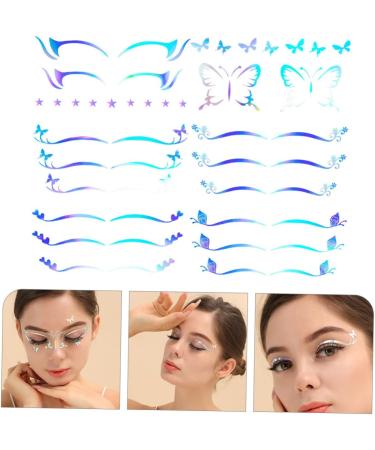  Didiseaon Didiseaon 24 Sheets Eyeliner Sparkle Stickers Women Makeup Eyeshadow Makeup Stickers Temporary Eyeshadow Stickers Hawaiian Stickers Makeup - Buy Online on GoSupps.com