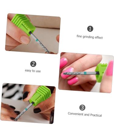 HONMEET Nail Polisher Nail Drill Bits Nail Art Tools Manicure Art Drill Bits Manicure Supplies Drill Bits for Nails Drill Bit for Acrylic Nails Nail Art Polishing Tools Tungsten Steel 7.00X1.30X1.30CM Green - Buy Online on GoSupps.com
