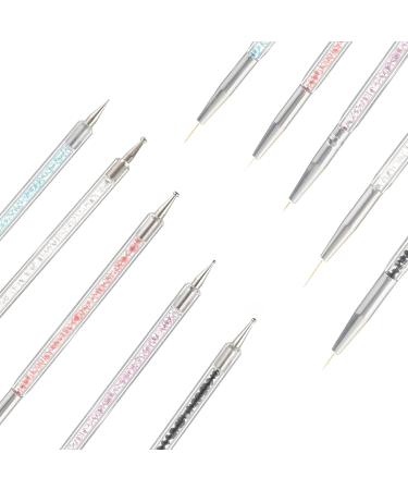 Smukdoo Nail Art Liner Brushes 5pcs Set | Double-Ended Dotting Tools for Manicure | Nail Art Drawing Drill Brush Pen - Buy Online on GoSupps.com