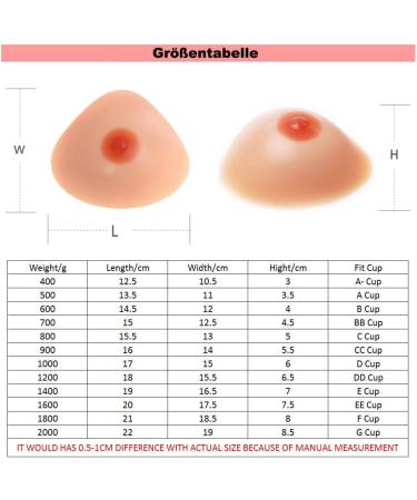 Festina Triangle Silicone Breast Forms - Mastectomy Enhancer Crossdresser & Transgender Bh Pad - DD Cup (1200g/Couple) - Buy Online on GoSupps.com