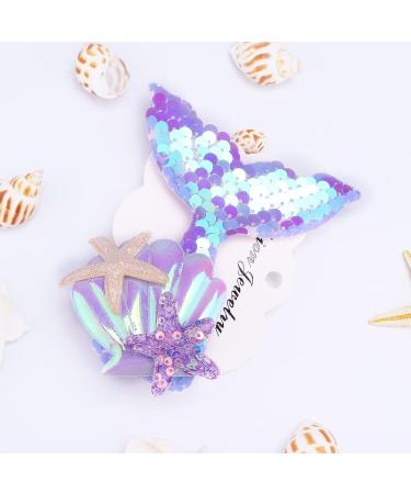 Yexnum Mermaid Hair Clips Set - 7 Pcs Multicolor Starfish & Shell Pins for Women and Girls - Buy Online on GoSupps.com
