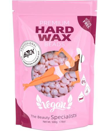 Wax Beads BOYUJK Professional Hard Wax Beads for Full Body Facial And Legs Painless Gentle Hair Removal Wax Beads for Women and Men (500g Pink) Pink 500g