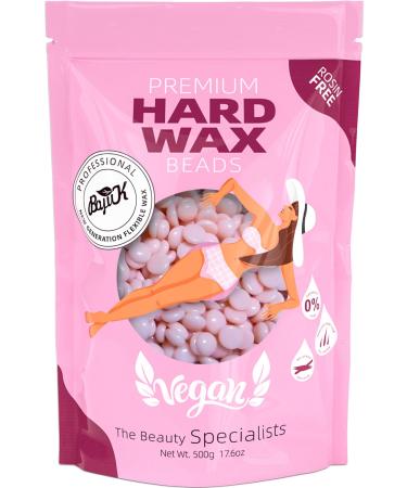 Wax Beads BOYUJK Professional Hard Wax Beads for Full Body Facial And Legs Painless Gentle Hair Removal Wax Beads for Women and Men (500g Pink) Pink 500g - Buy Online on GoSupps.com