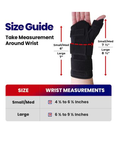 Thumb Spica Splint & Wrist Brace for Sprains and Tendinosis | Left Hand Support for De Quervain's Tenosynovitis & Fractures | Trigger Thumb Brace for Carpal Tunnel | Size Small/Medium - Buy Online on GoSupps.com