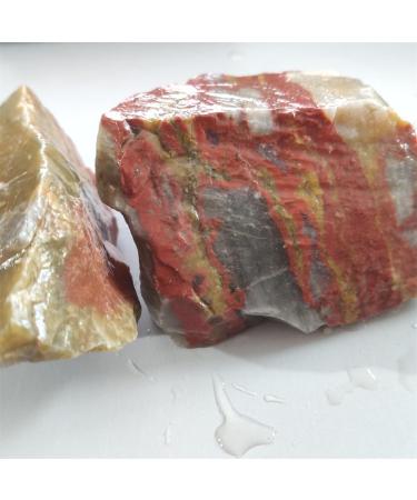 Yenoshi Natural Water jade Raw Stone Crystal Minerals Specimen Decorative Stone Healing Energy Stone - (Color: About 100g Size: Random Size)