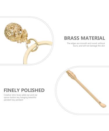 Vintage Brass Ear Spoons Set | Earwax Removal Tools | Healeved 4Pcs | Keychain Gift for Men Women - Buy Online on GoSupps.com