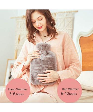 2L Classic Rubber Heat Bottle with Soft Cover - Perfect Gift for Men Women & Girls - Gray - Buy Online on GoSupps.com