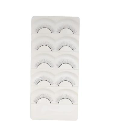 minkissy 5 Pairs Fake Eyelashes Handmade Eye Lashes Reusable Black Eyelash Segmented False Eyelash Soft Thick Lashes Lash Supplies Lash Stuff Simulation False Eyelashes Dense Fiber Adhesive