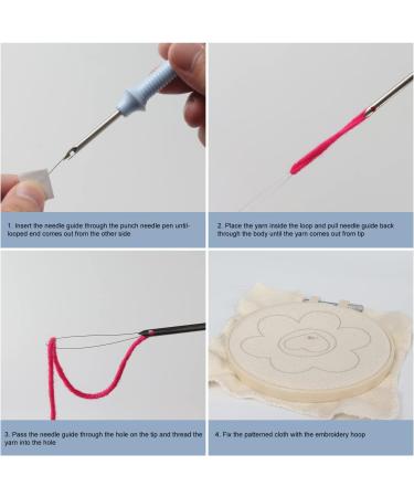 Longan Craft Punch Needle Coaster Kit - 21 Pcs DIY Kit for Adults Beginners | 6 Patterns, Tufted Rug Pads, Adhesive Felt, Embroidery Hoop, Instruction - Easy Punch Needle Coasters - Buy Online on GoSupps.com