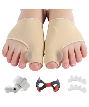 Qiefarm Bunion Corrector for Women/Men  Toe Separators Effective Pain Bunion Relief Bunion Pads Adjustable Toe Spacers  Exercise Strap for Hallux Valgus Correction(4PCS)