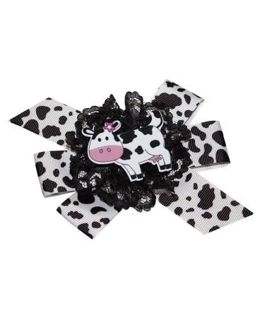 Daisy Holstein Milk Cow Farm Girl Hair Bow | WD2U Girls Alligator Clip - Buy Online on GoSupps.com