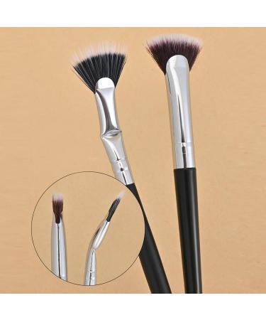lanliflying Folding Angle Scalloped Lash Brush | Eyebrow Brush and Mascara Fan Brush Set - Eyebrow and Eyelash Brush with Soft Bristles for Girlfriend Mother Wife - Buy Online on GoSupps.com