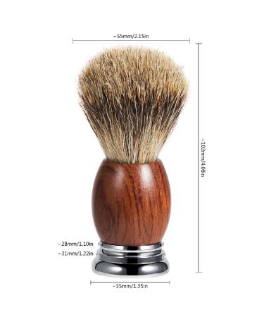 Grandslam Safety Razor Shaving Kit for Men - Pure Badger Hair Brush Rosewood Handle Razor Stainless Steel Stand & Large Bowl with 10 Blades - International Shipping Available - Buy Online on GoSupps.com