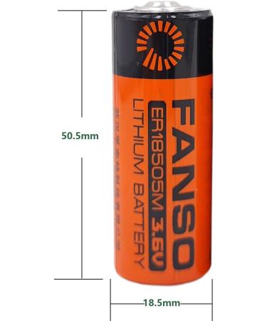 2-Pack ER18505M ER18505 A 3.6V Lithium Battery 3500mAh Li-SOCL Non-Rechargeable Battery - Buy Online on GoSupps.com
