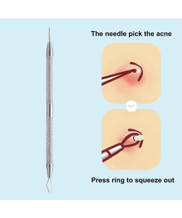 2-in-1 Facial Milia & Whitehead Extractor Tool for Pimple Acne Removal - 2pcs - Buy Online on GoSupps.com