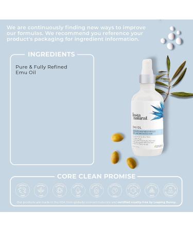 InstaNatural Emu Oil Body Treatment - 4 fl oz | Hydrating Skin Moisturizer - Buy Online on GoSupps.com