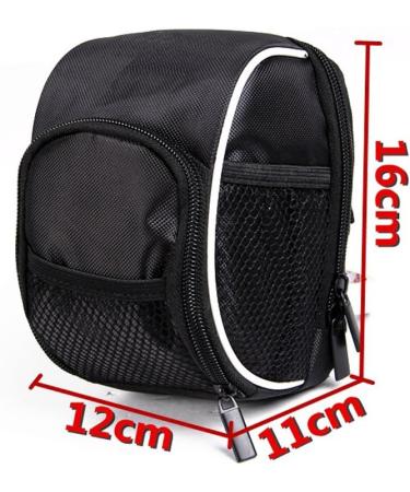 Disconano Cycling Bike Handlebar Bag with Rain Cover - Front Basket Black | Waterproof Bike Accessories - Buy Online on GoSupps.com