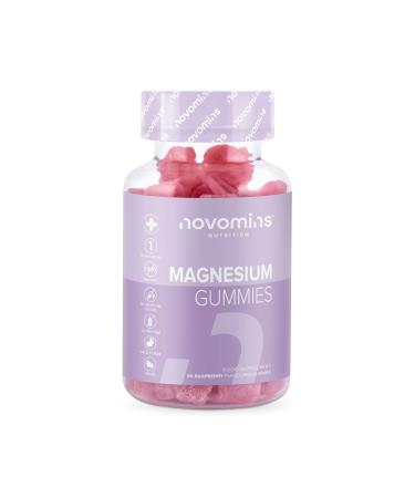Magnesium Gummies - Vegan - 1 Month Supply - Gluten Free - Chewable Magnesium Supplements - 800mg Magnesium Citrate Providing 120mg of Magnesium - Made by Novomins