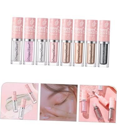 Angoily 8pcs Diy Highlight Makeup Cosmetics Bling Shadow Liquid Women Eye Glitter Tool Eyeshadow - Buy Online on GoSupps.com