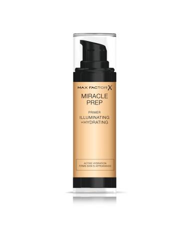 Max Factor Miracle Prep Illuminating & Hydrating Primer  Nourishing Formula with Niacinamide and Vitamin E  30 ml Illuminating and Hydrating Primer