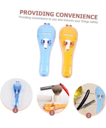 Buy Mikinona Razor Storage Box Set - Travel Protection for Razors | 2-Pack Orange Blue | International Shipping - Buy Online on GoSupps.com