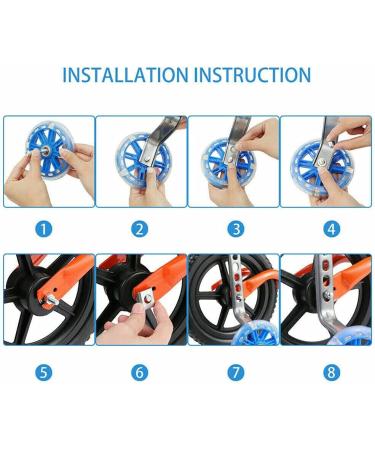 Houseen Kids Bike Training Wheels with LED Flash - 1 Pair | Adjustable Stabilizer Support for 12-20 Inch Children's Bicycles - Buy Online on GoSupps.com