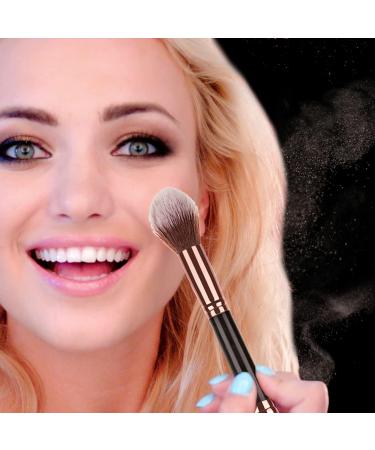 Double Ended Makeup Brushes for Foundation and Angled Eyebrow - Blend Liquid, Powder, Concealer, Blush, Eyeshadow - Buy Online on GoSupps.com