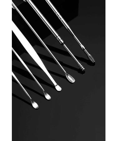 Ear Wax Removal Tool Kit | 6 in 1 Stainless Steel Ear Cleaner Set with Storage Box | Safe Ear Cleaning for Adults and Kids - Silver - Buy Online on GoSupps.com