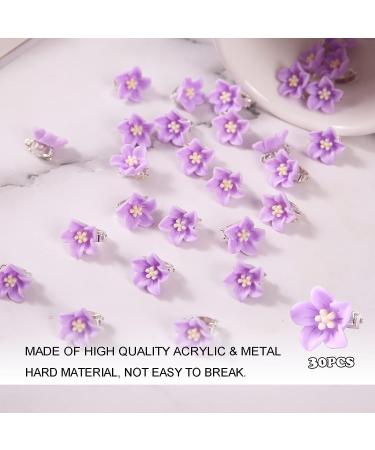 SOVOEY 30pcs Purple Hair Accessories: Mini Flower Hair Clips & Barrettes for Girls & Women - Wedding Decorative Pins - Buy Online on GoSupps.com