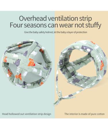 Adjustable Protective Helmet for Children - Breathable Anti-Collision Baby Cap in Pink Forest - Buy Online on GoSupps.com