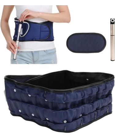 Herchr Inflatable Lumbar Girdle - Adjustable Lower Back Support Band for Running Fitness & Yoga - Lightweight Blue Protection for Men & Women - Buy Online on GoSupps.com