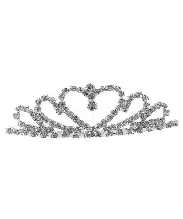 Lurrose Princess Crown Comb Rhinestone Tiara Comb Mini Crystal Crown with Comb for Women Girl Wedding Birthday Party
