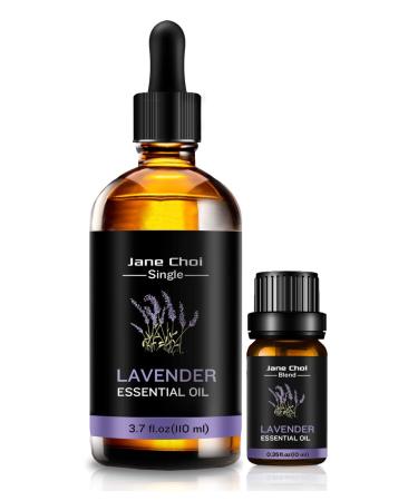 Lavender Essential Oil Jane Colour 100% Pure Natural Essential Oil for diffusers humidifiers Relaxation Sleep Lavender Essential Oil Gift Set - 110ML Single and 10ML Blend.