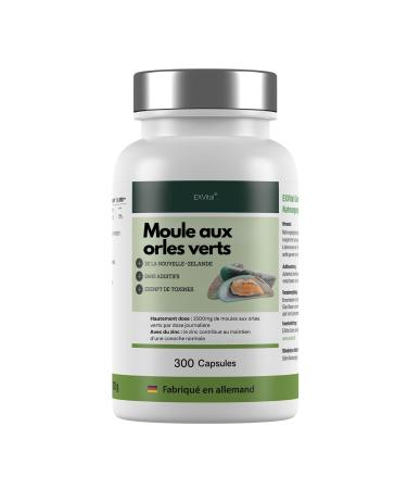 New Zealand Green Orle Mussels 1500 mg - Omega 3 and Glycosaminoglycans - 300 Capsules of Green Orle Mussel Powder No Additives