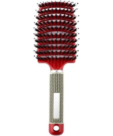 Hair Brush Scalp Massage Comb Hairbrush Bristle Nylon Women Wet Curly Detangle Hair Hairdressing Styling Tools Brush for Salon Black - Buy Online on GoSupps.com