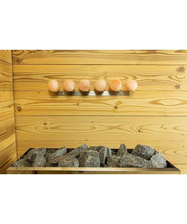 Sauna Nater Himalayan Salt Balls - Natural Air Purifier & Salt Therapy (6 Pieces with Wall Bracket) - Ideal for Saunas & Wellness - Buy Online on GoSupps.com