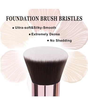 POLLA Flat Top Kabuki Foundation Brush - Premium Pink Makeup Brush for Liquid, Cream, and Powder Cosmetics - Buy Online on GoSupps.com