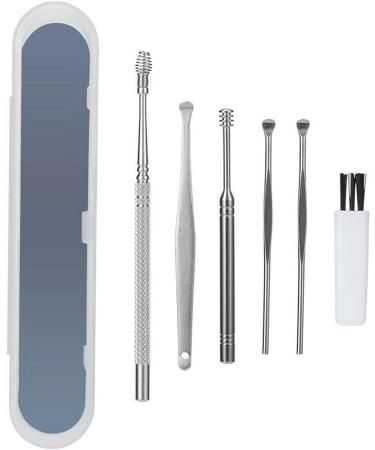 Mona43Henry Ear Wax Pickers Stainless Steel Earpick Wax Remover Curette Ear Pick Cleaner Spoon Cleaning Tools with Box Presents - Buy Online on GoSupps.com
