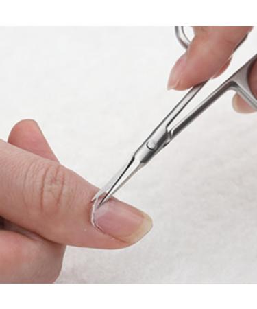 Sandalfon Scissors Extra Sharp Curved Nails Stainless Steel Cuticle Scissors Beauty Scissors for Eyebrows Nails Facial Hair Mustache Nose Hair - Buy Online on GoSupps.com
