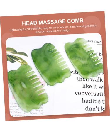 Hapinary 4-Piece Massage Comb Set | Resin Hairbrush & Head Massager for Relaxation & Scalp Stimulation - Buy Online on GoSupps.com