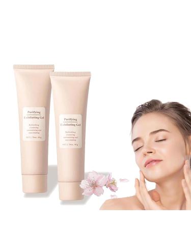 Purifying Exfoliating Gel Gentle Exfoliating Gel for Face Facial - Exfoliatings Gels Scrub Gentle Exfoliatings Facial Cleanser for All Skin Types (2 PCS)