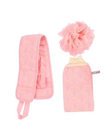 FOMIYES 1 Bath Sponge Set Exfoliating Bath Strap Shower Towel Back Scrubber Back-Pulling Strip Shower Ball Back-Pulling Towel Back Rub Towel Bath Towel Bath Ball Shower Strip