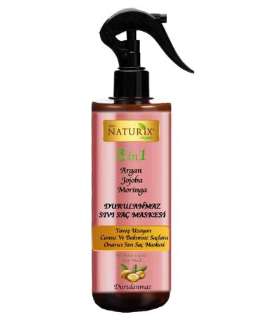 Argan Hair Treatment Spray | Hairspray that Repairs Damaged and Faded Hair and Conditioner Shine | Anti-Frizz Restructuring Growth and Straightening Spray Serum