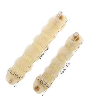 KALLORY Womens Hair Bun Maker 2pcs - French Hair Clip Styling Accessory - Beige Donut Chignon Curler - Buy Online on GoSupps.com