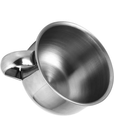 Premium Stainless Steel Shaving Bowl with Handle | Durable Soap Mug for Men - Perfect for Razor & Shaver Cleaning - Buy Online on GoSupps.com