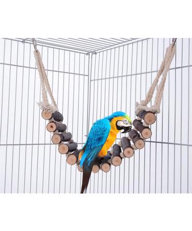 Yiflin 13-Step Natural Wooden Bird Ladder Bridge - 17-Inch Wood Bridge - Buy Online on GoSupps.com