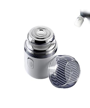 Portable Multifunctional Capsule Shaver 2024 New Mini Shavers for Men Type-C Charging Washable Automatic Men's Electric Shaver Mini Portable Electric Shaver (White)