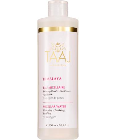 TAAJ | Micellar Water - HIMALAYA | Cleanses Tones & Soothes Sensitive Skin I Removes Make-up & Eliminates Impurities | Vegan & Cruelty Free | Pack of 2 x 500 ml - Buy Online on GoSupps.com