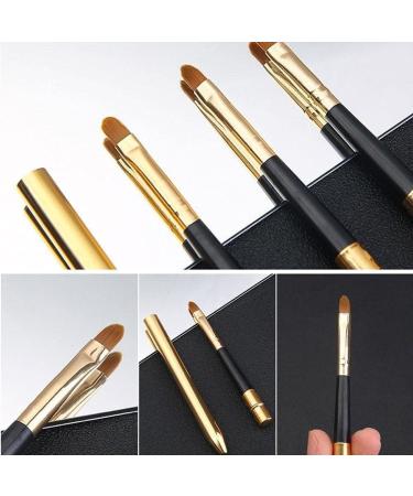 Professional Metal Handle Lip Gloss Makeup Brush Portable Retractable Adjustable With Cosmetic Brush Lipstick Tools Protect - Buy Online on GoSupps.com